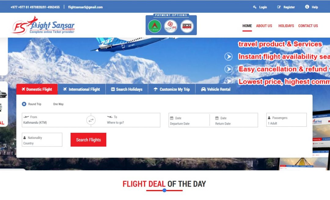 nepal flight booking website