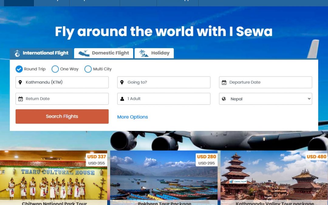 I Sewa Travels – Flight Booking Web Design