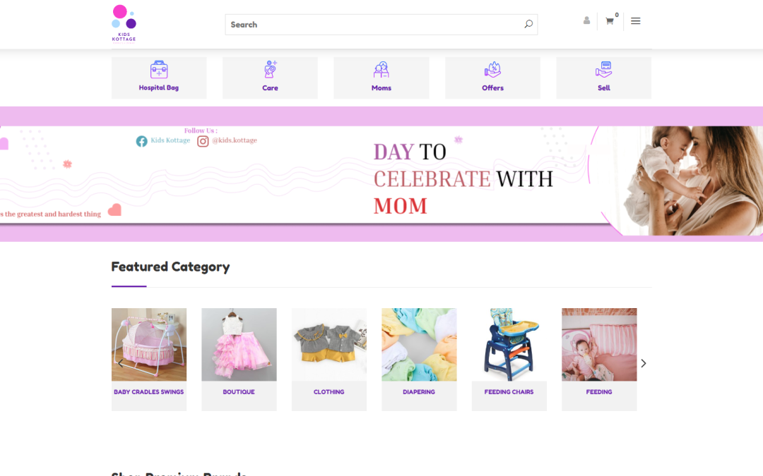 Kids Kottage | Baby Clothing Store Web Design