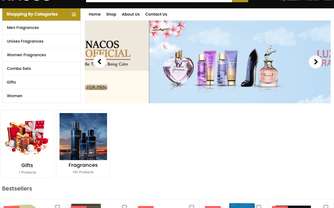 Nacos Official | Ecommerce Website Design