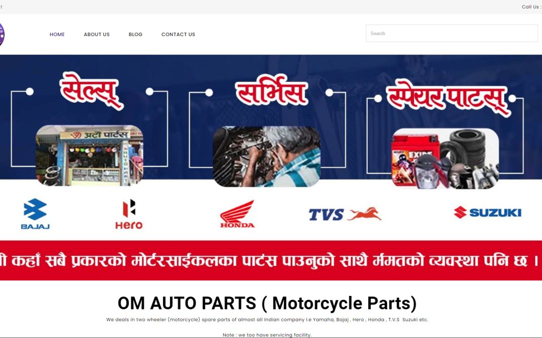 Om Auto Parts | Ecommerce Website Design