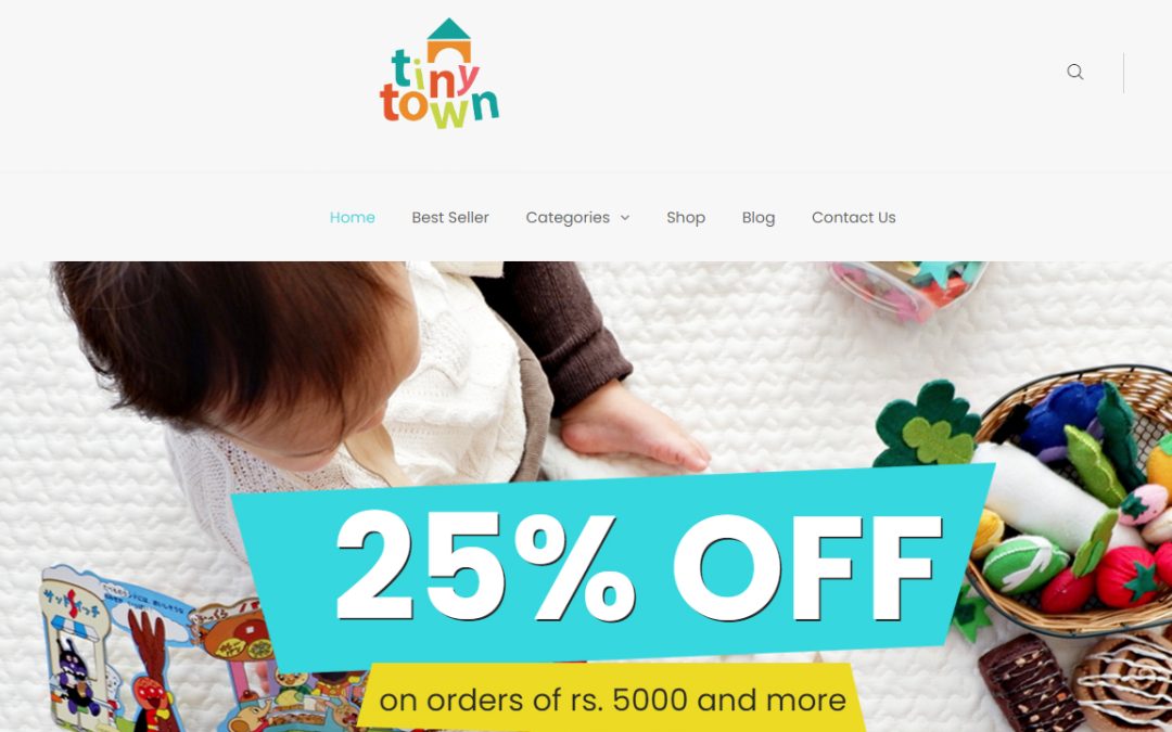 Tiny Town | Kids Tols Website Design